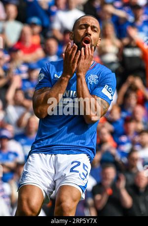 Glasgow, Regno Unito. 3 settembre 2023. Kemar Roofe dei Rangers durante la partita della Scottish Premiership all'Ibrox Stadium, Glasgow. Il credito fotografico dovrebbe leggere: Neil Hanna/Sportimage Credit: Sportimage Ltd/Alamy Live News Foto Stock