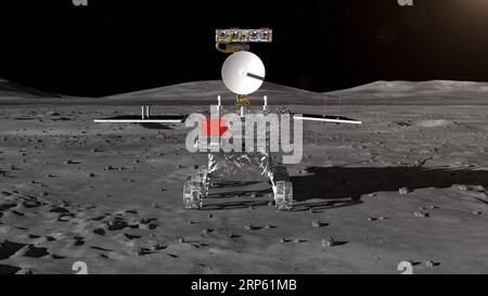 (181230) -- PECHINO, 30 dicembre 2018 () -- la foto fornita dall'Amministrazione statale della Scienza, della tecnologia e dell'industria per la difesa nazionale mostra l'immagine della sonda lunare Chang e-4 del rover per la Cina. () titoli: Cina, UE sulla via dell'espansione della cooperazione nello spazio Xinhua PUBLICATIONxNOTxINxCHN Foto Stock