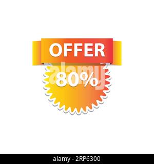 Offri adesivo banner Illustrazione Vettoriale