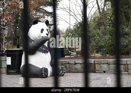 (190104) -- WASHINGTON, 4 gennaio 2019 -- foto scattata il 2 gennaio 2019 mostra il cancello dello zoo nazionale di Washington D.C., negli Stati Uniti. Liu Jie)è¯·a‚èÄƒaaé¢˜è‹±Æ–‡ (a›±Æ‹ ½éÖÖè–‡) WASHINGTON-US-National Zoo- panda cam -shutdown aˆ˜Æ° PUBLICATIONxNOTxINxCHN Foto Stock