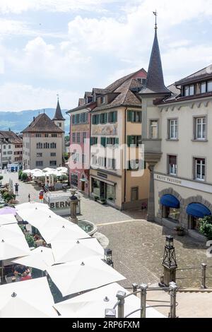 Hauptplatz, Rapperswil-Jona, Canton di St Gallen, Svizzera Foto Stock