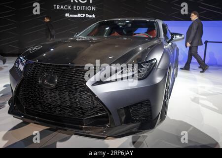 (190115) -- DETROIT, 15 gennaio 2019 -- Lexus rivela la RC F aggiornata durante il North American International Auto Show a Detroit, Michigan, Stati Uniti il 14 gennaio 2019. ) U.S.-DETROIT-AUTO SHOW ElainexCromie PUBLICATIONxNOTxINxCHN Foto Stock