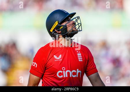 BIRMINGHAM, REGNO UNITO. 3 settembre 2023. Dawid Malan of England during England Men V New Zealand - Third Vitality T20 International all'Edgbaston Cricket Ground domenica 3 settembre 2023 a BIRMINGHAM INGHILTERRA. Crediti: Taka Wu/Alamy Live News Foto Stock