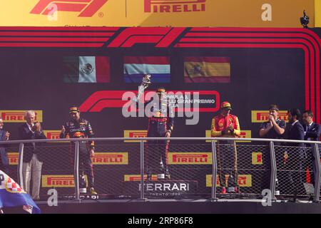 Monza, Italia. 3 settembre 2023. Max Verstappen olandese alla guida della (1) Oracle Red Bull Racing RB19 Honda RBPT, durante la Formula 1 Pirelli GP d'Italia. Crediti: Alessio Morgese/Alessio Morgese/Emage/Alamy live news Foto Stock