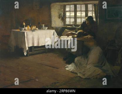 Un'alba senza speranza 1888 di Frank Bramley Foto Stock