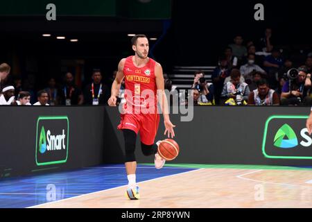 Asia Arena, Manila, Filippine. 1 settembre 2023. Vladimir Mihailovic (MNE), 1 SETTEMBRE 2023 - Basket - Coppa del mondo FIBA 2023 - secondo turno - gruppo J tra USA - Montenegro al Mall of Asia Arena, Manila, Filippine. Credito: SportsPressJP/AFLO/Alamy Live News Foto Stock