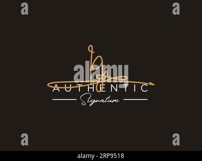 Vettore modello logo firma IG. Illustrazione Vettoriale