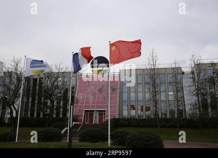 (190324) -- PECHINO, 24 marzo 2019 (Xinhua) -- foto scattata il 10 marzo 2019 mostra il centro di ricerca Biomerieux a Lione, in Francia. (Xinhua/Tang Ji) SCAMBI BILATERALI FRANCIA-CINA PUBLICATIONxNOTxINxCHN Foto Stock