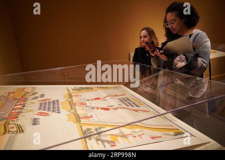 (190329) -- WASHINGTON D.C., 29 marzo 2019 (Xinhua) -- le persone visitano la mostra intitolata Empresses of China S Forbidden City, 1644-1912 durante un'anteprima dei media alla Smithsonian S Arthur M. Sackler Gallery a Washington, D.C., Stati Uniti, il 28 marzo 2019. La mostra inizierà il 30 marzo presso la galleria. (Xinhua/Liu Jie) U.S.-WASHINGTON D.C.-EXHIBITION-CHINA PUBLICATIONxNOTxINxCHN Foto Stock