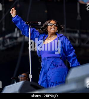 Austin, Texas. 14 ottobre 2022. Jazmine Sullivan si esibisce all'ACL Music Fest di Austin, Texas. Crediti: Nick Paruch/Alamy Live News Foto Stock