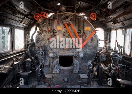Locomotiva a vapore tedesca (Krupp n. 57001). 1933. Camlik Steam Locomotives Open Air Museum. Selcuk, Turchia Foto Stock