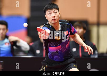 PyeongChang, Repubblica di Corea. 4 settembre 2023. Ma Long(CHN) Ping Tennis: 2023 Campionati asiatici di Pyeongchang, Repubblica di Corea, a gruppi maschile. Crediti: Itaru Chiba/AFLO/Alamy Live News Foto Stock