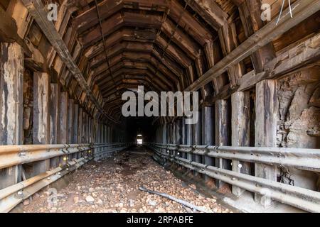 Ingresso alla miniera abbandonata in Colorado Foto Stock