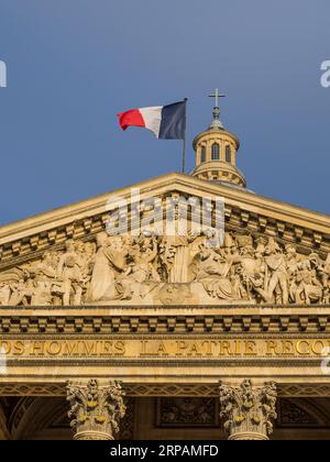 Panthéon al tramonto, Parigi, Francia, Europa, UE. Foto Stock