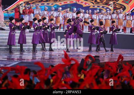 (190515) -- PECHINO, 15 maggio 2019 -- la danza passione della gioia è in scena al carnevale della cultura asiatica che si tiene presso lo Stadio Nazionale, o il nido d'uccello, a Pechino, capitale della Cina, 15 maggio 2019. ) (CDAC) CINA-PECHINO-CDAC-CULTURA ASIATICA CARNEVALE (CN) YINXGANG PUBLICATIONXNOTXINXCHN Foto Stock