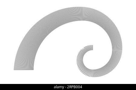 Sfondo astratto a spirale Golden ratio Illustrazione Vettoriale