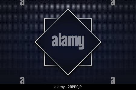 Cornice pubblicitaria astratta ed elegante sfondo argentato Illustrazione Vettoriale