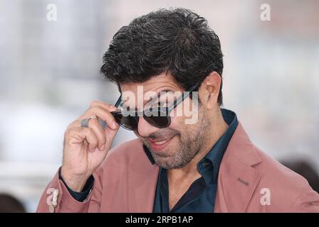 (190524) -- CANNES, 24 maggio 2019 (Xinhua) -- l'attore Pierfrancesco Favino posa durante una photocall per il traditore al 72° Festival di Cannes, Francia, 24 maggio 2019. Il film del regista italiano Marco Bellocchio il traditore gareggerà per la Palme d o con altri 20 film. (Xinhua/Gao Jing) FRANCE-CANNES-FILM FESTIVAL-PHOTOCALL- THE TRAITOR PUBLICATIONxNOTxINxCHN Foto Stock