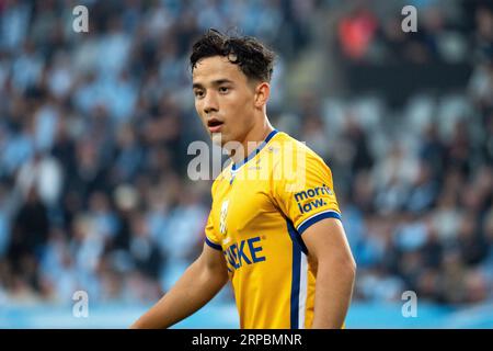 Malmoe, Svezia. 3 settembre 2023. Hussein Carneil (10) di Gothenburg visto durante l'Allsvenskan match tra Malmoe FF e IFK Gothenburg all'Eleda Stadion di Malmoe. (Foto: Gonzales Photo/Alamy Live News Foto Stock