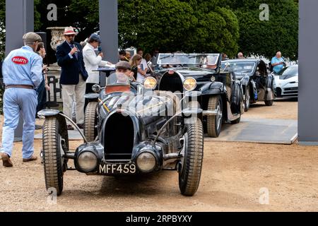 1934 Bugatti Type 59 al Concours of Elegance all'Hampton Court Palace Londra Regno Unito 2023 Foto Stock