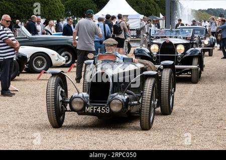 1934 Bugatti Type 59 al Concours of Elegance all'Hampton Court Palace Londra Regno Unito 2023 Foto Stock