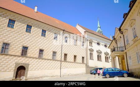 Un dormitorio gesuita fu aggiunto alla cappella di San Maria Maddalena a Jindrichuv Hradec nel XVI secolo. Dopo un incendio nel 1616, l'area fu ricostruita Foto Stock