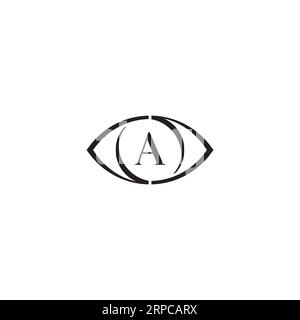 Occhio e lettera Un logo o un'icona Illustrazione Vettoriale