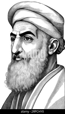 Muhammad ibn Musa al-Khwarizmi è stato un matematico, astronomo, geografo astrologo persiano Illustrazione Vettoriale