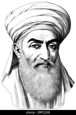 Al-Khwarizmi era un pioniere in Algebra, Astronomia e matematica Illustrazione Vettoriale