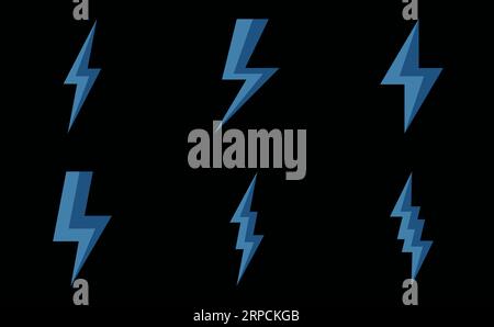 Illuminazione con flash thunderbolt che illumina lo sfondo Illustrazione Vettoriale