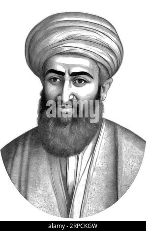 Al-Khwarizmi, Muḥammad ibn Mūsā al-Khwārizmī (c. 780 – c. 850) Illustrazione Vettoriale