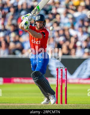 Jos Buttler in battuta per l'Inghilterra nel terzo Vitality IT20 match tra Inghilterra e nuova Zelanda Foto Stock