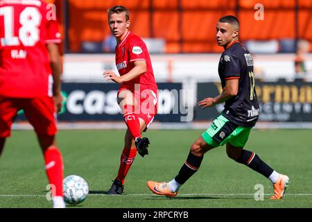 VOLENDAM, PAESI BASSI - 3 SETTEMBRE: Mathias Kjolo (FC Twente) durante la partita Eredivisie tra FC Volendam e FC Utrecht al Kras Stadium il prossimo settembre Foto Stock