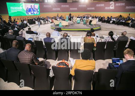 (190806) -- KIGALI, 6 agosto 2019 -- gli ospiti partecipano all'Africa Food Security Leadership Dialogue a Kigali, capitale del Ruanda, il 6 agosto 2019. Lunedì sera l'Unione africana (UA) e i suoi quattro partner multilaterali per lo sviluppo hanno firmato un comunicato a Kigali, promettendo di affrontare la questione della sicurezza alimentare e nutrizionale nel continente. (Foto di /Xinhua) RUANDA-KIGALI-FOOD SECURITY-DIALOG CyrilxNdegeya PUBLICATIONxNOTxINxCHN Foto Stock