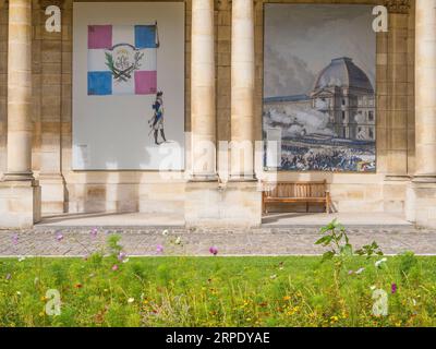 Courtyard, National Archives Museum - Hôtel de Soubise, Parigi, Francia, Europa, UE. Foto Stock