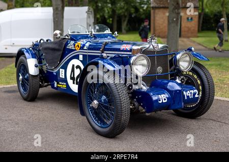 1933 MG K3 Magnette, in mostra al Bicester Flywheel tenutosi al Bicester Heritage Centre il 17 giugno 2023. Foto Stock