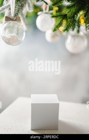 Sfondo di Natale con le palle Foto Stock