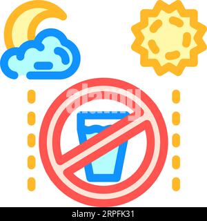 illustrazione vettoriale dell'icona di colore luna solare a digiuno Illustrazione Vettoriale