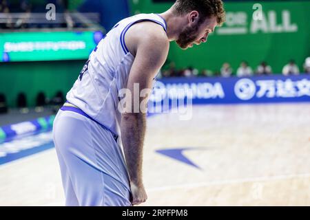 Manila, Filippine. 3 settembre 2023. L'italiano Nicolo Melli è stato visto in azione durante il secondo turno della Coppa del mondo di pallacanestro FIBA 2023 tra Porto Rico e Italia all'Araneta Coliseum-Manila. Punteggio finale; Italia 73:57 Portorico. Credito: SOPA Images Limited/Alamy Live News Foto Stock