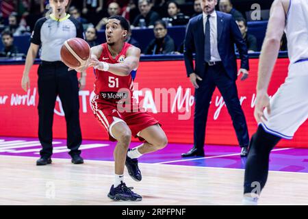 Manila, Filippine. 3 settembre 2023. Tremont Waters di Porto Rico visto in azione durante il secondo turno della Coppa del mondo di pallacanestro FIBA 2023 tra Porto Rico e Italia all'Araneta Coliseum-Manila. Punteggio finale; Italia 73:57 Portorico. Credito: SOPA Images Limited/Alamy Live News Foto Stock