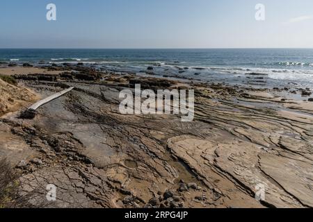 vista panoramica di Pelican Point presso Crystal Cove Beach, Newport Coast, Newport Beach, California meridionale Foto Stock