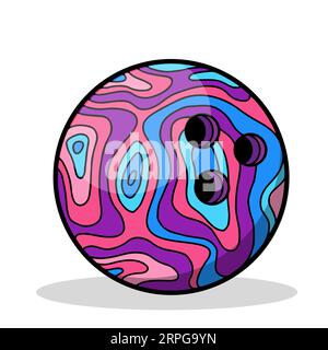 Illustrazione vettoriale della palla da bowling Illustrazione Vettoriale