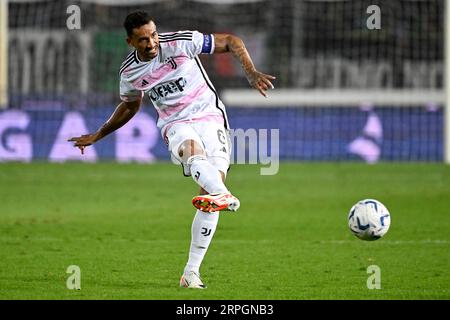 Danilo Luiz da Silva della Juventus FC in azione durante la partita di serie A tra Empoli FC e Juventus FC allo stadio Carlo Castellani di Empol Foto Stock