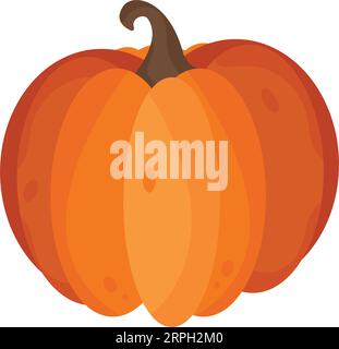 Immagine isolata colorata di zucca autunnale Vector Illustrazione Vettoriale