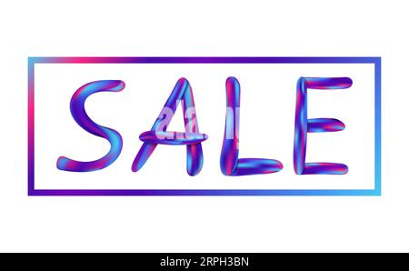 Sfondo mesh modello tipografia scritta a mano banner di vendita Illustrazione Vettoriale