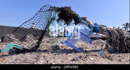 191103 -- KUWAIT CITY, 3 novembre 2019 -- la gente partecipa a una campagna di pulizia della spiaggia a Kuwait City, Kuwait, il 2 novembre 2019. Sabato il Kuwait ha lanciato una campagna di pulizia delle spiagge per migliorare la consapevolezza ambientale delle persone. Foto di Asad/Xinhua KUWAIT-KUWAIT CITY-BEACH CLEANUP CAMPAGNA NiexYunpeng PUBLICATIONxNOTxINxCHN Foto Stock