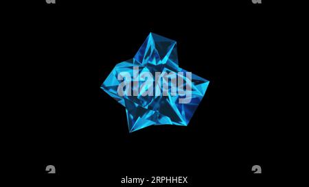 Geometria astratta a bassa poli. Rendering 3d generato dal computer Foto Stock
