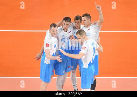 Squadra nazionale di pallavolo della Slovenia. Campionato del mondo di pallavolo 2022. Foto Stock