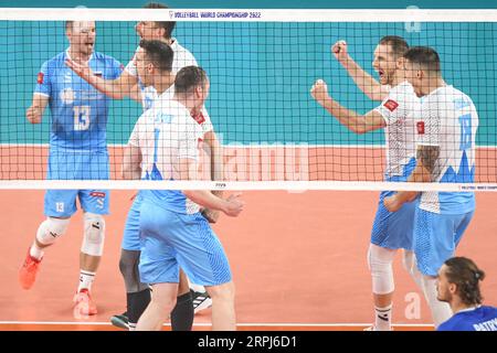 Squadra nazionale di pallavolo della Slovenia. Campionato del mondo di pallavolo 2022. Foto Stock