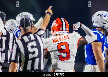 Durham, North Carolina, USA. 4 settembre 2023. La partita di football ACC al Wallace Wade Stadium di Durham, North Carolina. (Scott Kinser/CSM). Credito: csm/Alamy Live News Foto Stock